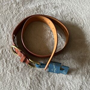 NWT Universal Thread Women Large Belt Blush OrangeFaux Leather AntiqueGoldBuckle